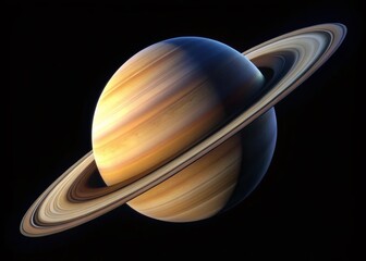 Saturn Planet Isolated on Transparent Background for Space Illustrations and Designs
