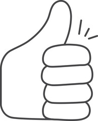 A thumbs up sign with a white background