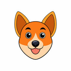 dog head silhouette vector image