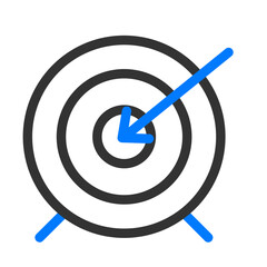 Blue and black outline business icon pack
