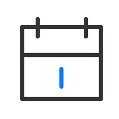 Blue and black outline business icon pack