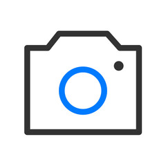 Blue and black outline business icon pack