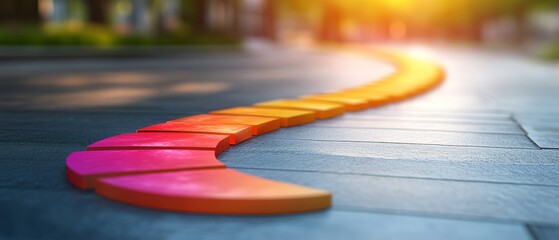 Fototapeta premium Vibrant Pathway in a Business Workflow Setting