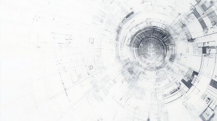 Futuristic White and Gray Technological Abstract, a seamless blend of sleek lines and shapes, representing the essence of generative AI and innovation in digital design.