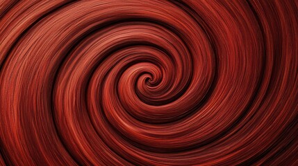 Red swirling abstract pattern with smooth texture on a white isolated background.