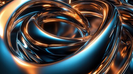 Liquid Metal Looped Abstract Digital Animation with Displaced Noise.