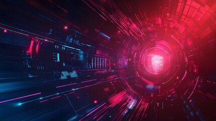 Fototapeta premium Compliance theme with abstract high speed technology. 