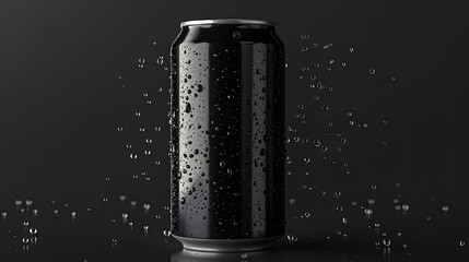Can of Soda Mockup, high-end and customizable with realistic high-resolution rendering, ideal for branding, packaging design, and beverage presentations, AI Generative