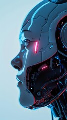 Fototapeta premium A Close-up Shot of a Cyber-human past life regressions, diverse previous incarnations