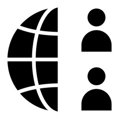 global governance icon like people with globe.