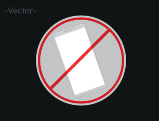 No phone sign. Vector illustration.