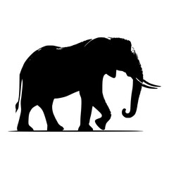Fototapeta premium Boss elephant silhouette vector 