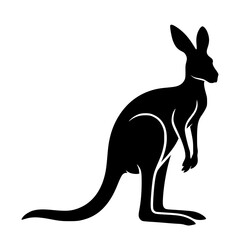 Kangaroo silhouette vector 