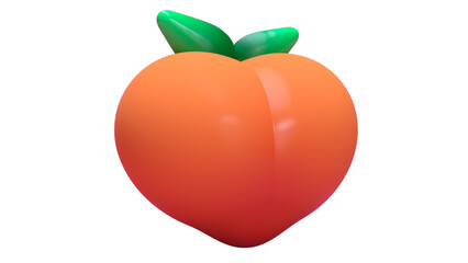 peach 3D icon