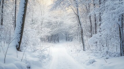 Obraz premium snow covered trees in winter