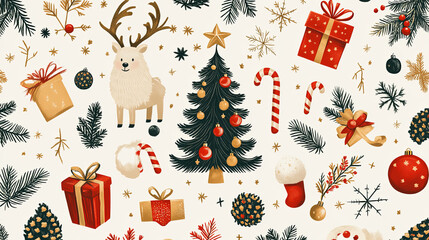 christmas seamless pattern theme