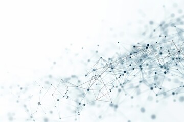 Fototapeta premium Abstract Network of Connected Dots and Lines on a White Background