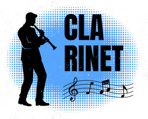 Clarinet Player Jazz Graphic