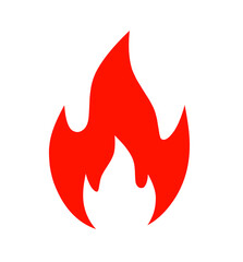vector illustration of fire on a white background. flame icon