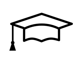 graduation cap icon with trendy design