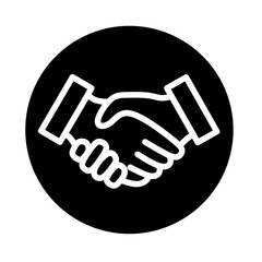 deal icon. handshake icon vector on white background