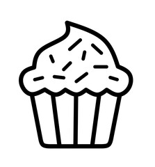 cupcake icon vector on white background