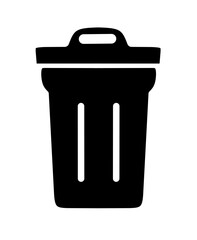 trash icon. vector trash can with flat design