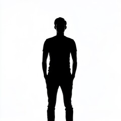 Silhouette Man Isolated Clear Lifelike Standalone