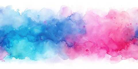 Abstract pink and blue watercolor background with leading lines