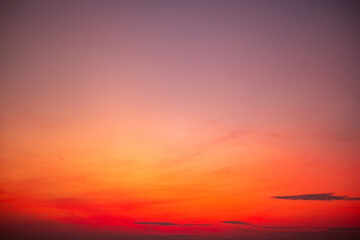 Beautiful , luxury soft gradient orange gold clouds and sunlight on the blue sky perfect for the background, take in everning,Twilight, Large size, high definition landscape photo