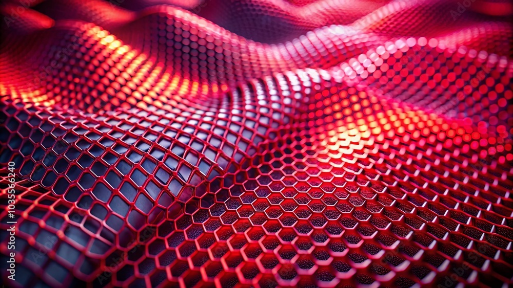 Poster stunning red abstract cell grid loop for dynamic visuals and modern design