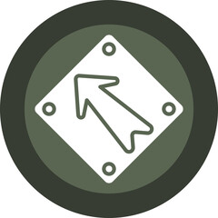 Up Left Arrow Icon Design