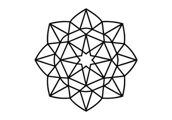 Minimalist Continuous Line Drawing of Abstract Geometric Forms – Vector Art
