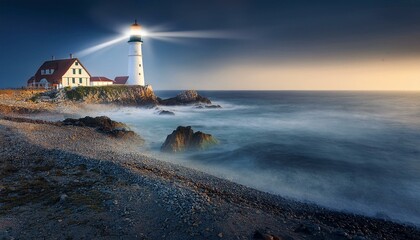 A charming pathway leads to the lighthouse.  