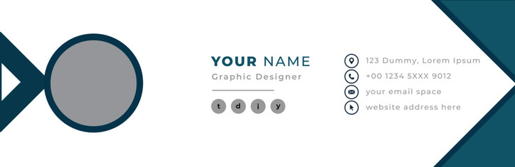 Business Email signature personal social media cover Design