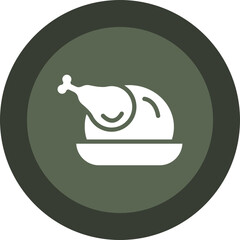 Roast Chicken Icon Design