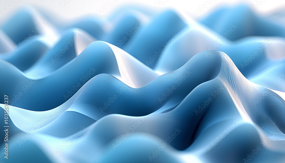 Poster smooth wave pattern illustration on modern futuristic backdrop generated by ai
