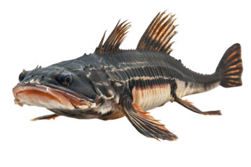 High-Quality Image of Armored Catfish Isolated on a transparent Background for Educational and Commercial Use