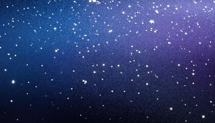 Obraz premium Celestial Dreamscape: Shimmering Starry Sky with a Deep Blue to Violet Gradient, Featuring Dazzling Cosmic Dust and Glittering Stars for Space Posters, Banners, and Elegant Night Themed Backgrounds 