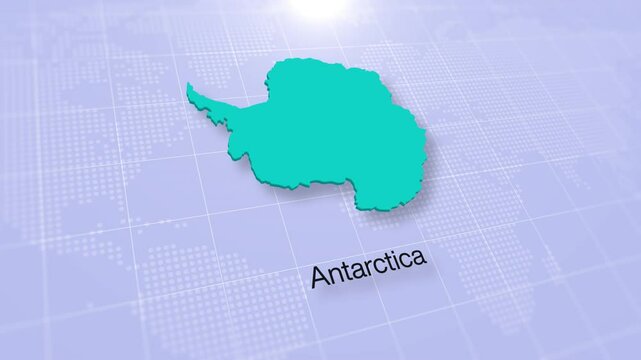 Antarctica map presentation displayed on a modern clean white background