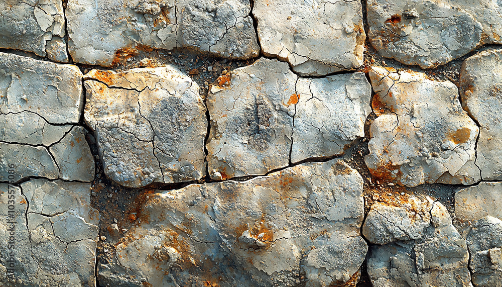 Poster old, damaged building feature with rough concrete surface generated by ai