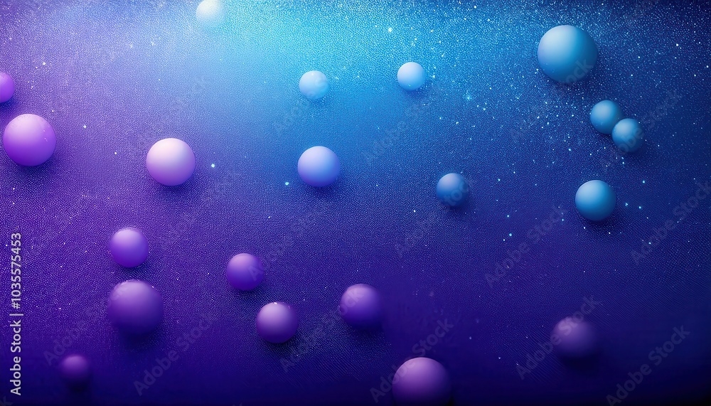 Aufkleber Abstract Bokeh Lights in Gradient Blue and Purple Hues. Vibrant Background for Digital Graphics, Presentation Design, and Event Posters with Space for Custom Text or Branding Elements