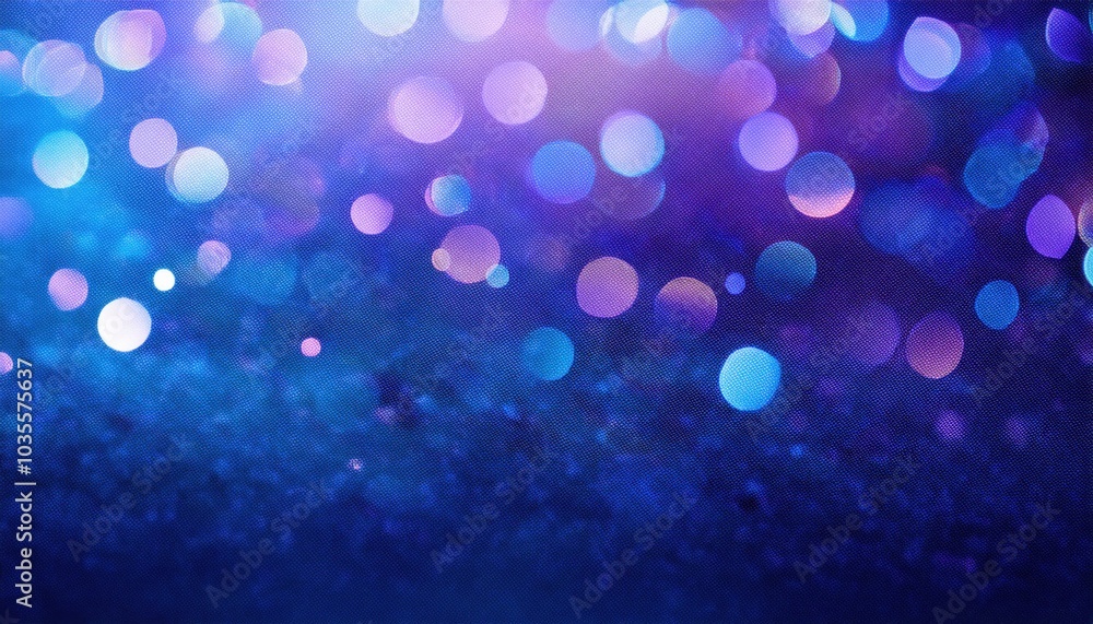 Poster abstract bokeh lights in gradient blue and purple hues. vibrant background for digital graphics, pre