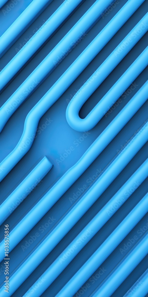 Poster abstract close-up of blue lines on a textured surface, creating a modern and eye-catching pattern.