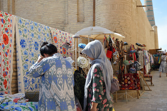 Street in Khiva old town., Uzbekistan