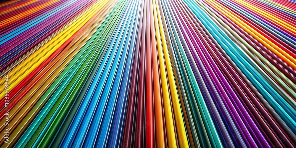 Poster abstract background with parallel black lines creating perspective illusion on a noisy white surface
