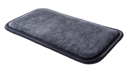 A wrist rest pad for a keyboard with memory foam cushion isolated on a transparent background, PNG 