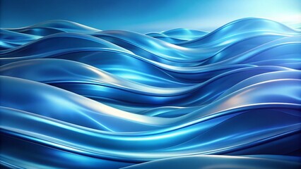Abstract Blue Smooth Wave Background for Modern Design and Digital Art