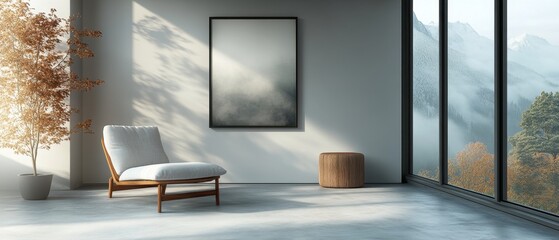 Minimalist Frame Designs Emphasizing Negative Space on White Background, Elegant and Contemporary Aesthetic