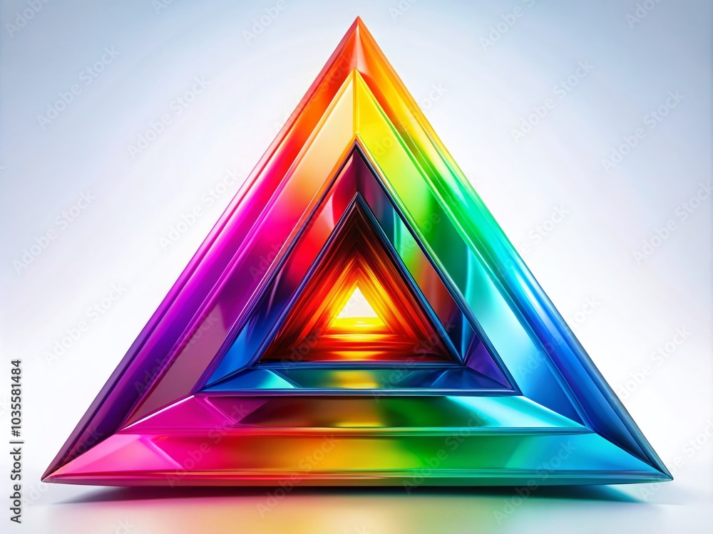 Poster abstract colorful blurred triangles on white background for modern design use
